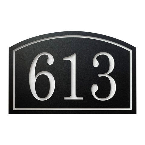 Long Arch House Numbers Address Plaque